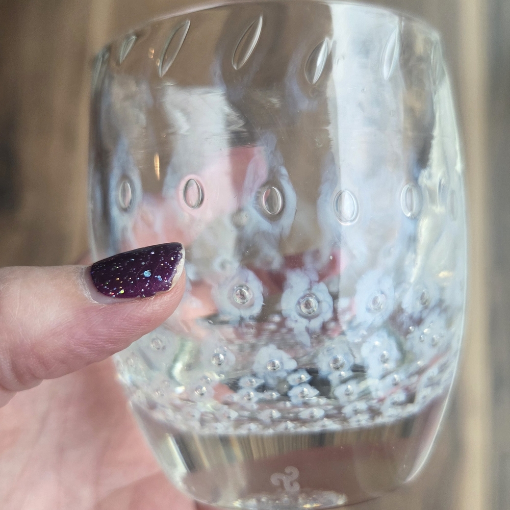 Glassybaby YES. Clear Textured Glass Candelholder
